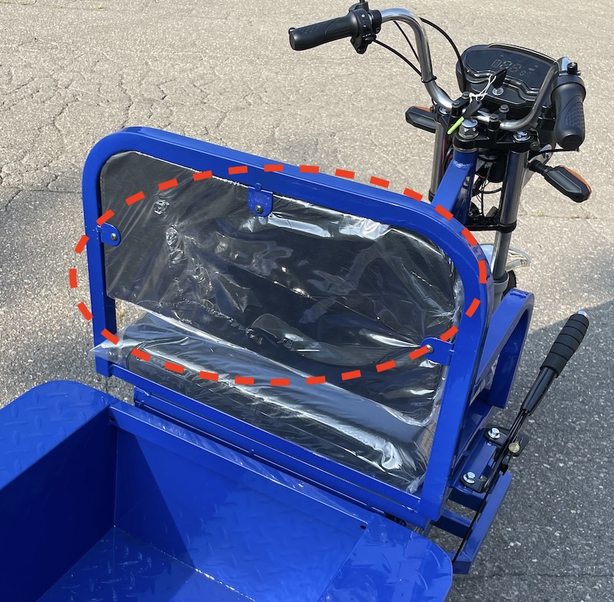 シート背もたれ後面